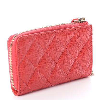 Chanel Caviar Quilted Key Holder Case Red 2 of 6