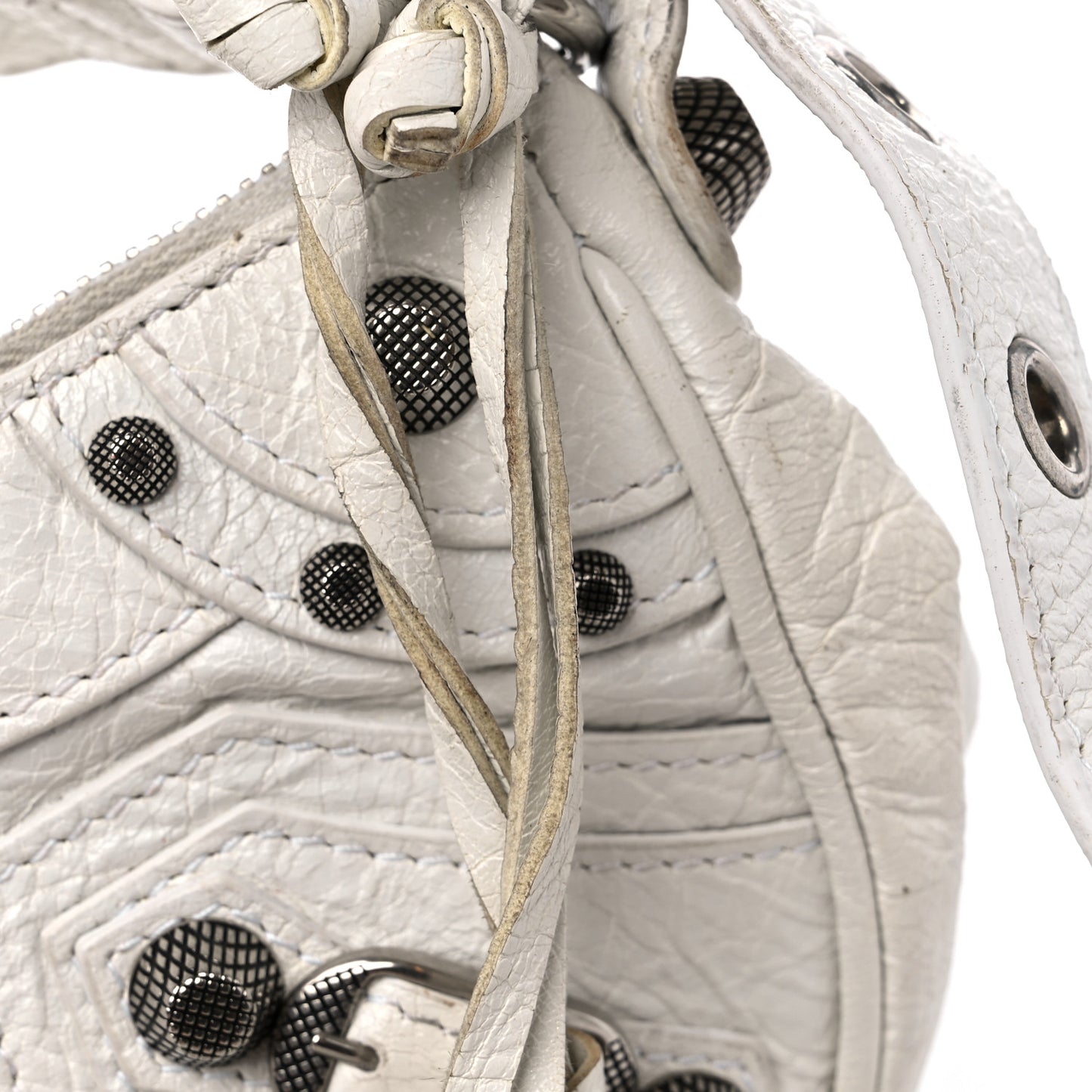 Agneau Arena Le Cagole Shoulder Bag XS Optic White