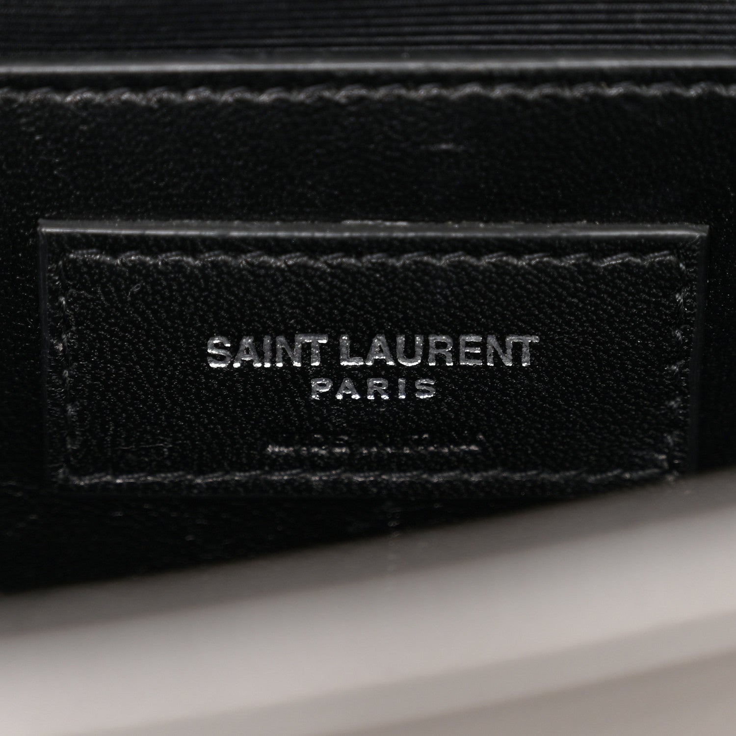 Saint Laurent Grain De Poudre Medium Classic Monogram Kate Satchel Earth Grey 6 of 10