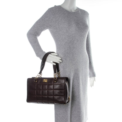 Chanel Calfskin Chocolate Bar Quilted Shoulder Bag Brown 2 of 7