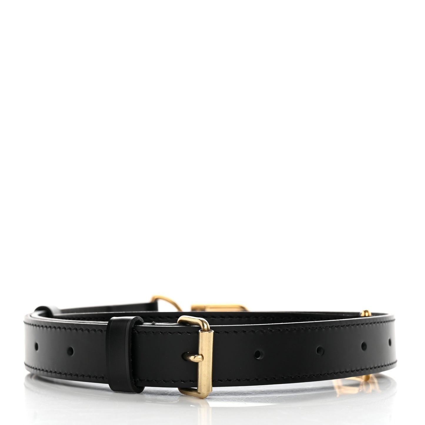 Calfskin Adjustable Keepall Bandouliere Shoulder Strap Black