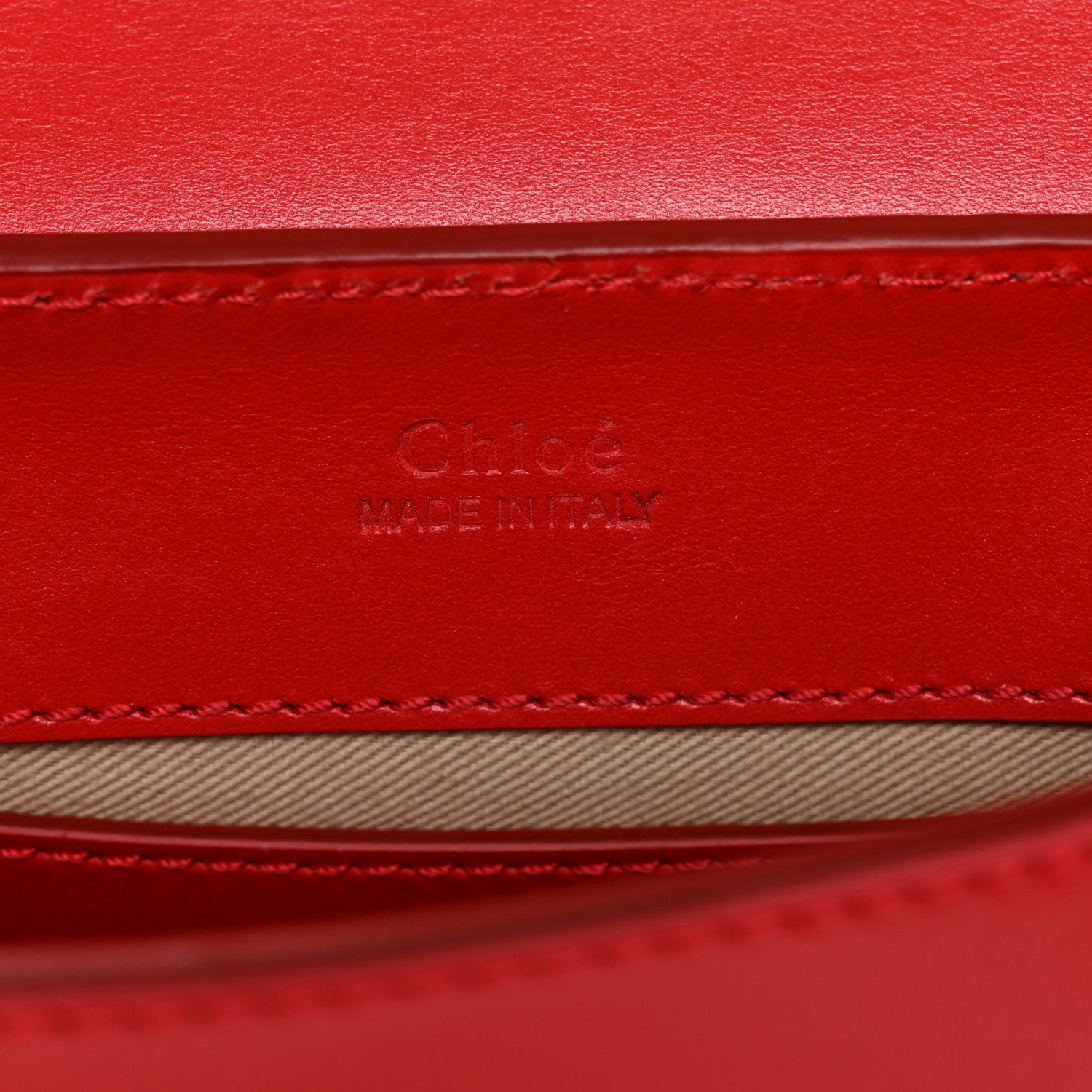 Chloe Calfskin Suede C Belt Bag Plaid Red 5 of 10