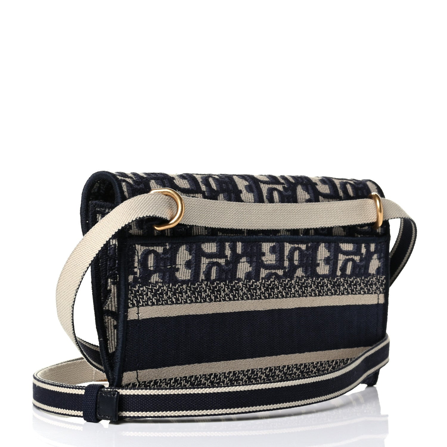 Christian Dior Oblique Saddle Belt Bag Blue 2 of 6