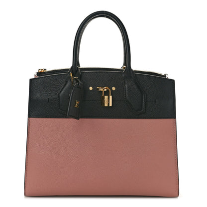 Louis Vuitton Calfskin City Steamer MM Magnolia Black 1 of 9