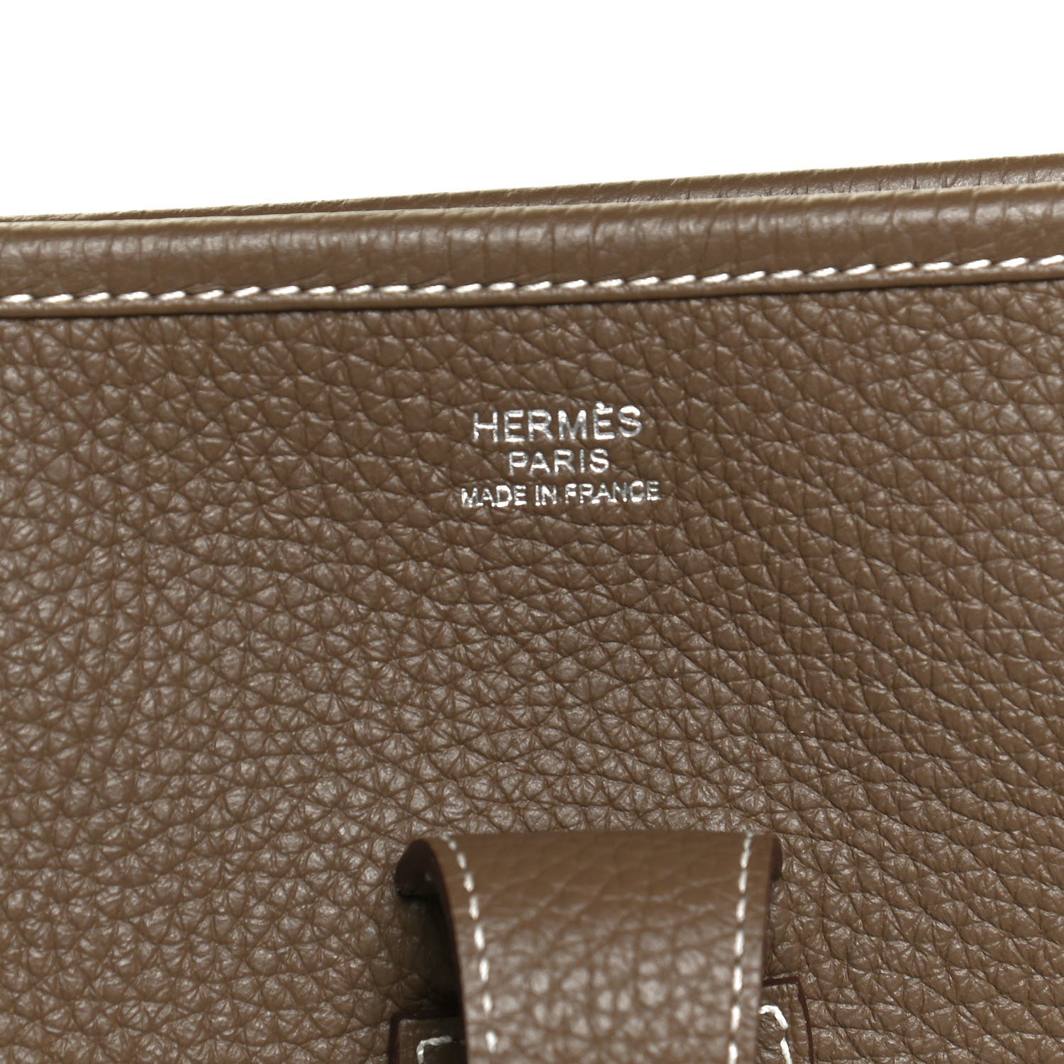 Hermes Taurillon Clemence Evelyne III GM Etoupe 6 of 12