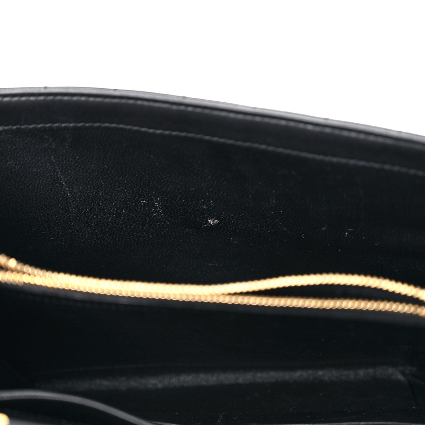 Lambskin Matelasse Monogram Vicky Chain Wallet Black