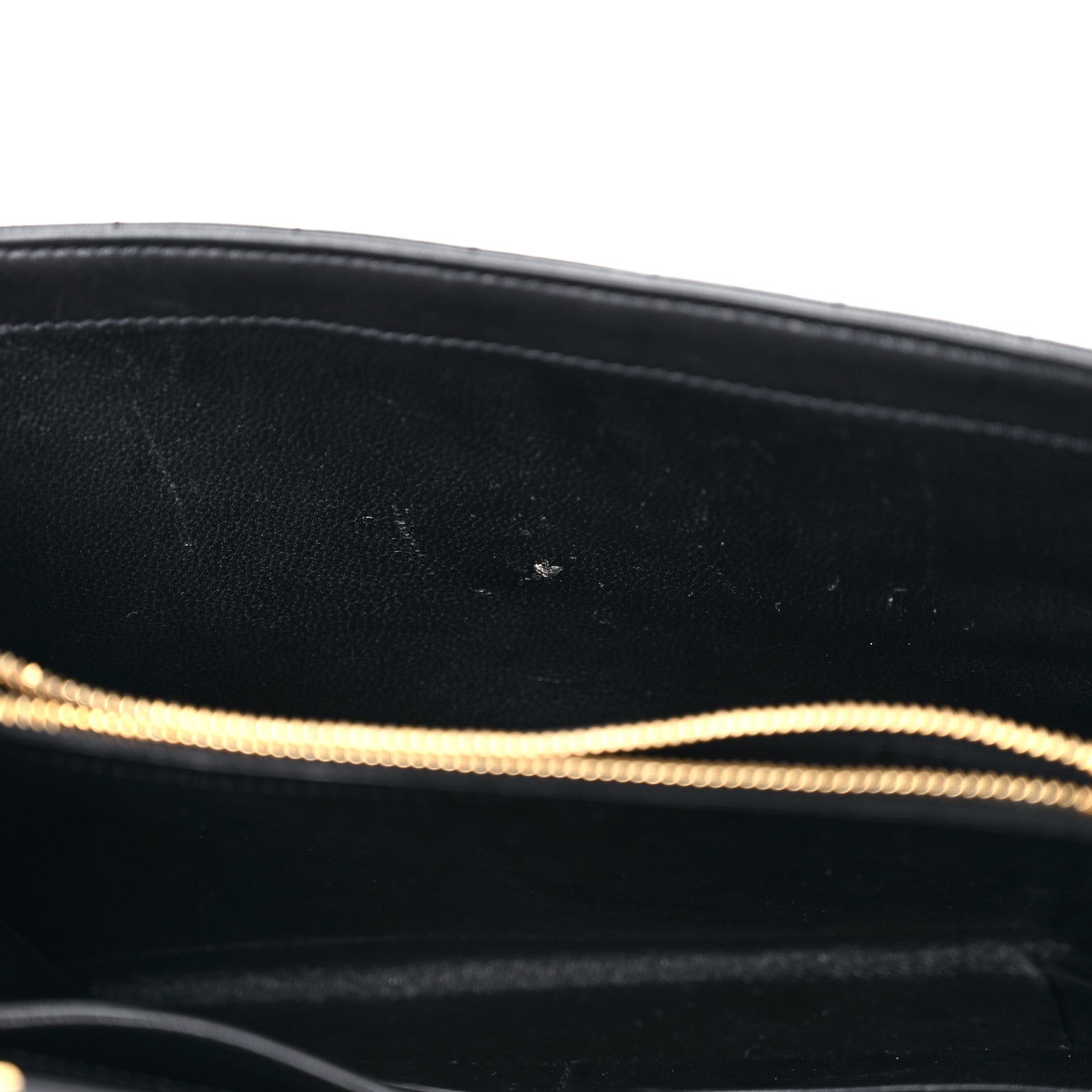 Saint Laurent Lambskin Matelasse Monogram Vicky Chain Wallet Black 14 of 24