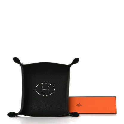 Hermes Taurillon Clemence Mises et Relances Change Tray Black 6 of 6