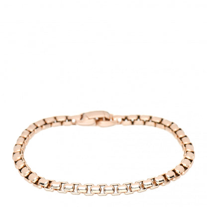 David Yurman 18K Rose Gold 5mm Box Chain Bracelet 1 of 4