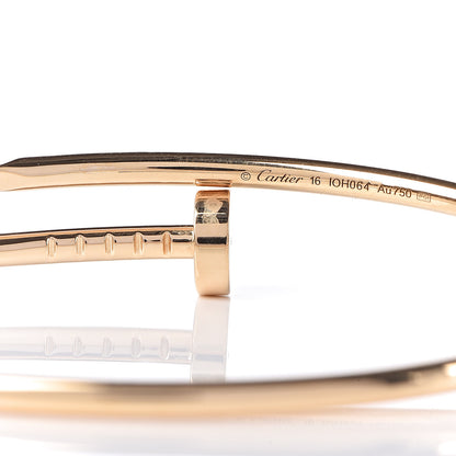 Cartier 18K Yellow Gold Small Juste Un Clou Bracelet 16 4 of 5