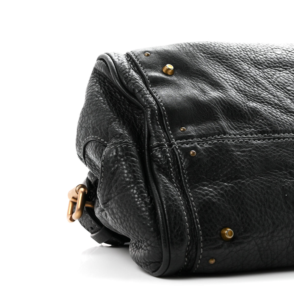 Calfskin Medium Paddington Satchel Black