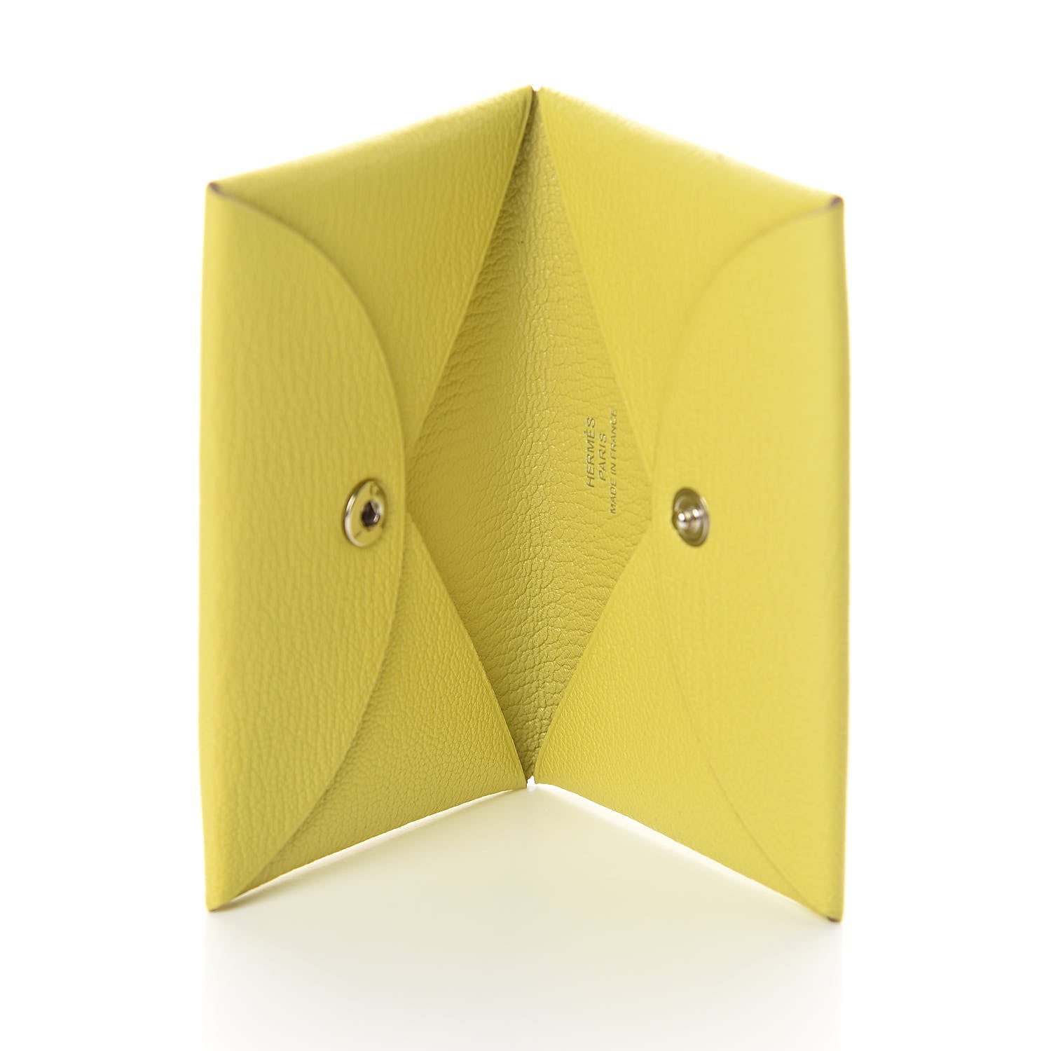 Hermes Chevre Mysore Calvi Card Case Lime 5 of 7