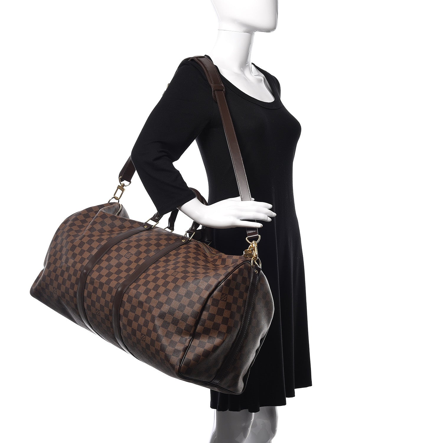 Louis Vuitton Damier Ebene Keepall Bandouliere 55 2 of 9