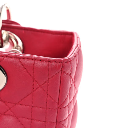 Christian Dior Lambskin Cannage Medium Lady Dior Fuchsia 13 of 14