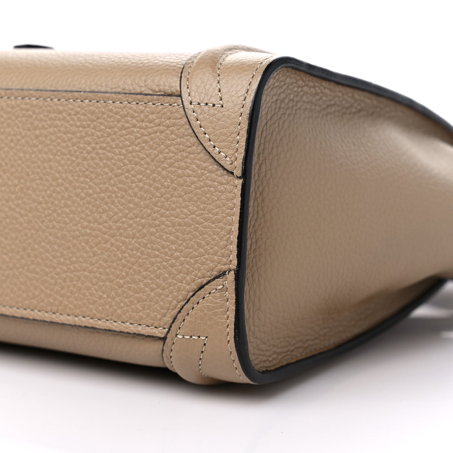 Drummed Calfskin Nano Luggage Dune