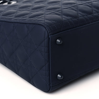 Christian Dior Ultra Matte Calfskin Cannage Large Lady Dior Blue 9 of 10