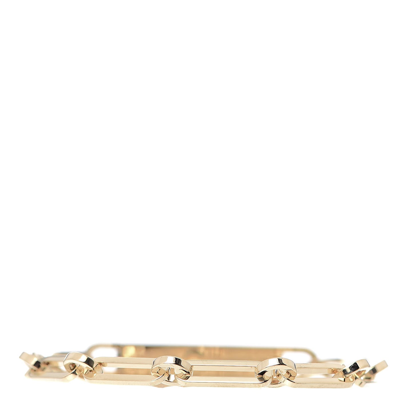 18K Yellow Gold Diamond Pave PM Kelly Chaine Bracelet ST