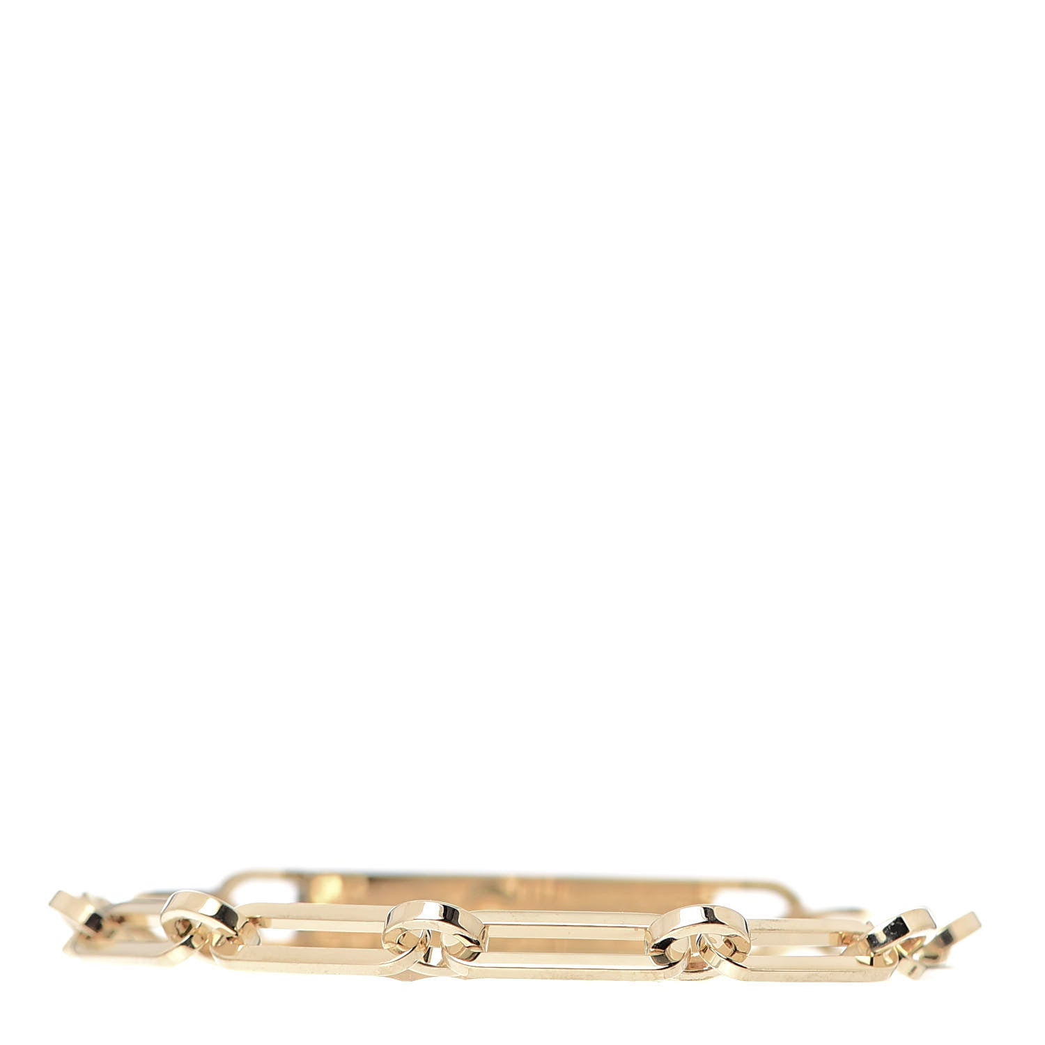 Hermes 18K Yellow Gold Diamond Pave PM Kelly Chaine Bracelet ST 3 of 5