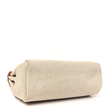 Hermes Toile Vache Calfskin Herbag PM 30 Black Natural 5 of 15