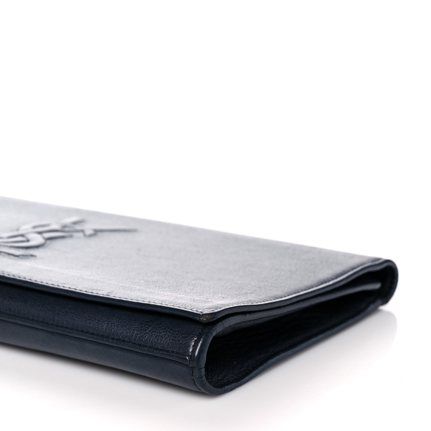 Calfskin Monogram Large Belle De Jour Clutch Navy