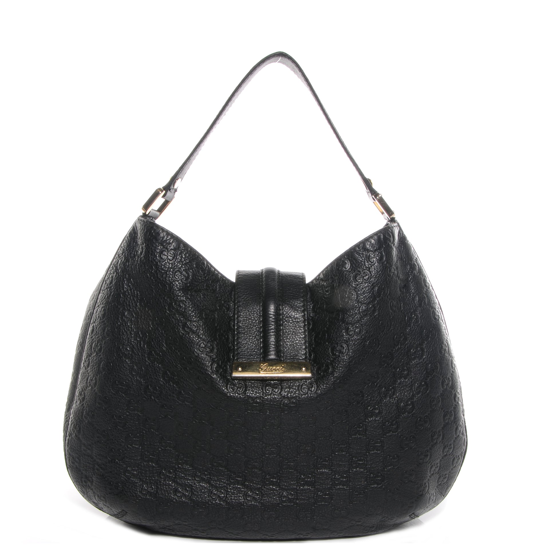 Gucci Guccissima New Ladies Web Large Hobo Black 1 of 7