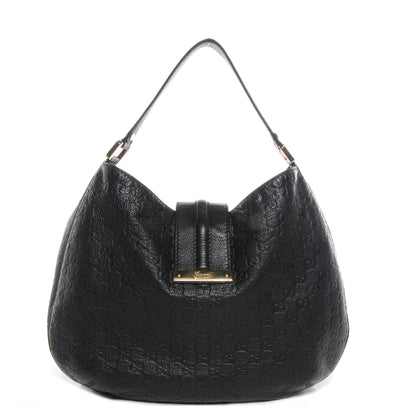 Gucci Guccissima New Ladies Web Large Hobo Black 1 of 7