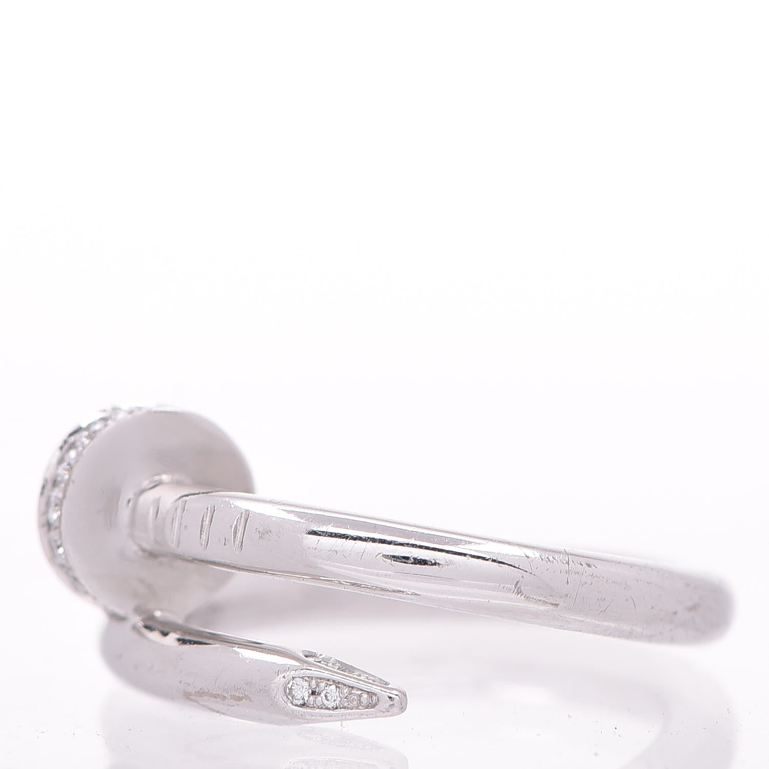 Cartier 18K White Gold Diamond Juste Un Clou Ring 52 6 3 of 7