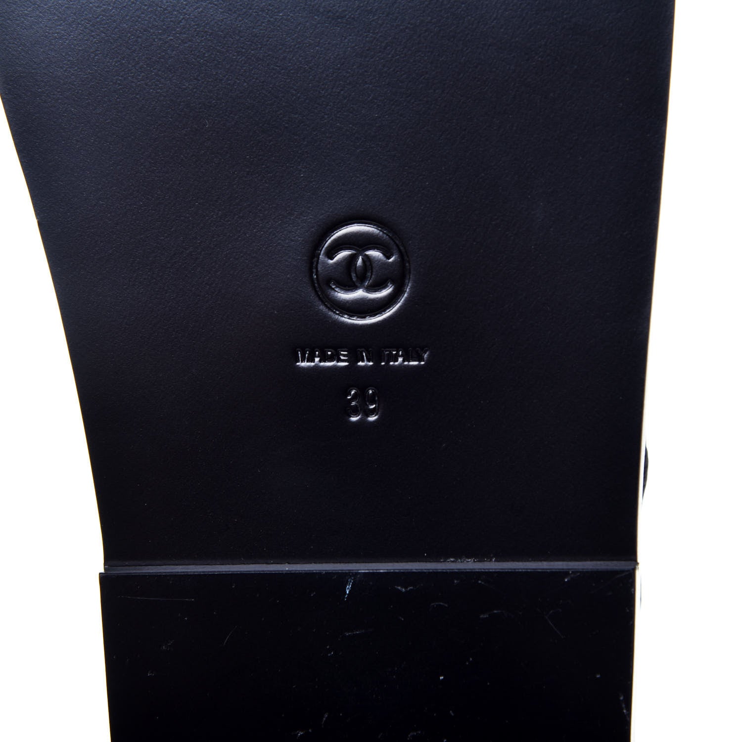Chanel Grained Calfskin Velcro Dad Sandals 39 Black 8 of 8