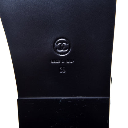 Chanel Grained Calfskin Velcro Dad Sandals 39 Black 8 of 8