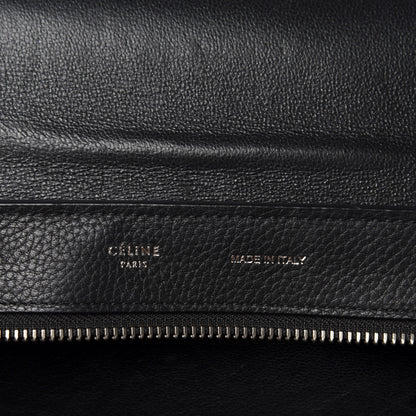 Celine Drummed Calfskin Suede Medium Trapeze Black 8 of 11