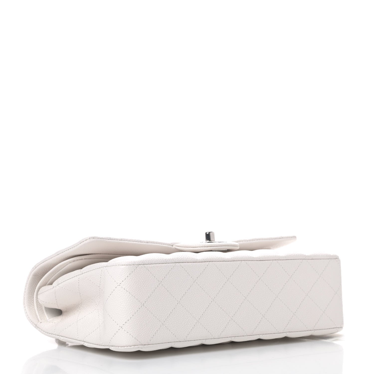 Chanel Caviar Quilted Medium Double Flap White 3 of 4