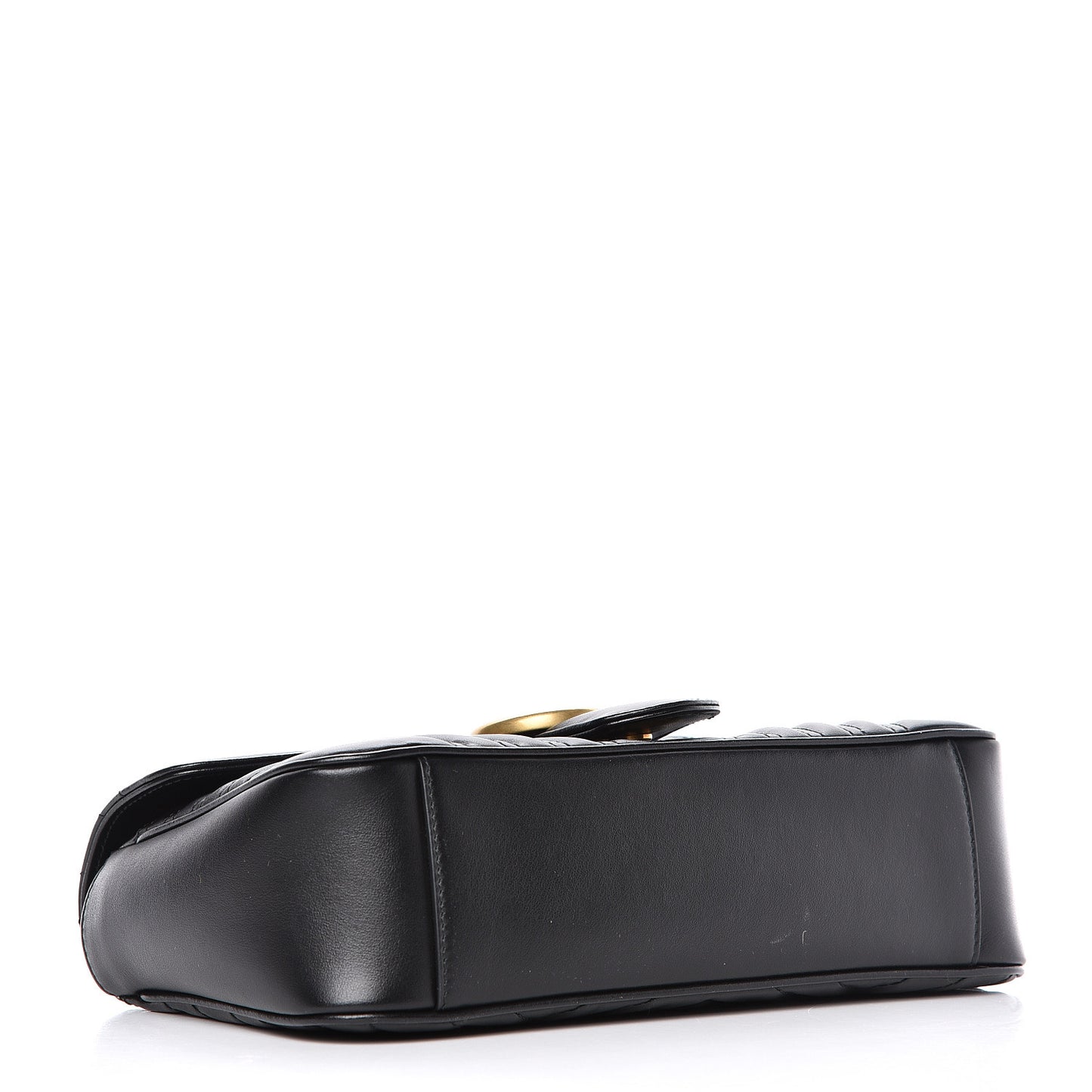 Calfskin Matelasse Small GG Marmont Shoulder Bag Black
