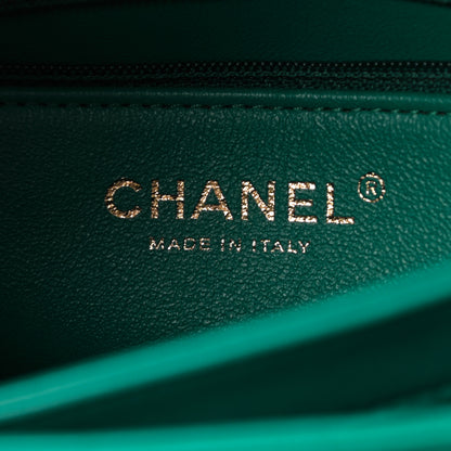 Chanel Lambskin Quilted Small Trendy CC Flap Dual Handle Bag Green 6 of 11