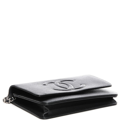 Chanel Caviar Timeless CC Wallet On Chain WOC Black 4 of 8