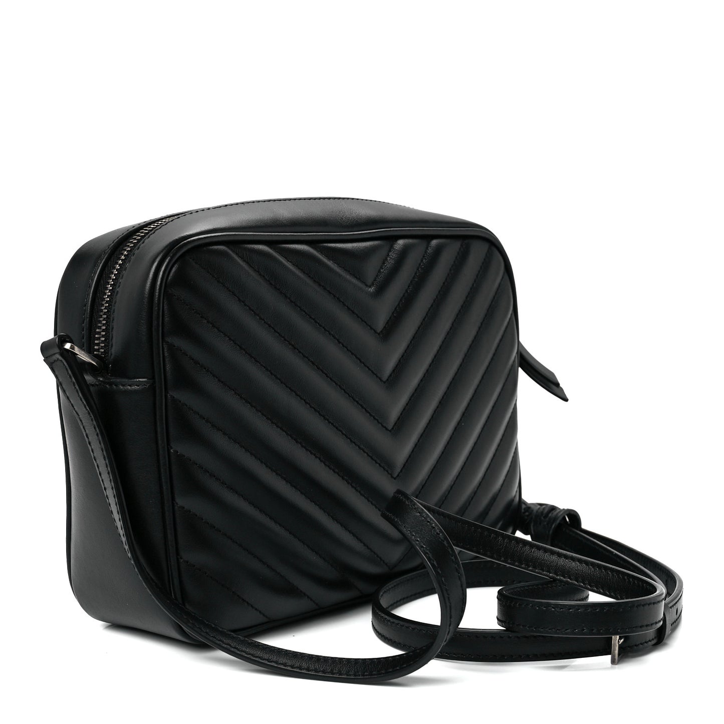 Calfskin Matelasse Monogram Lou Camera Bag Black