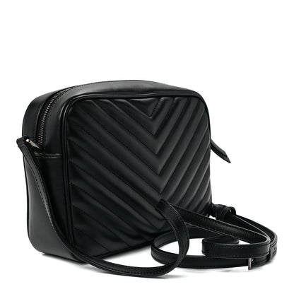 Saint Laurent Calfskin Matelasse Monogram Lou Camera Bag Black 3 of 11