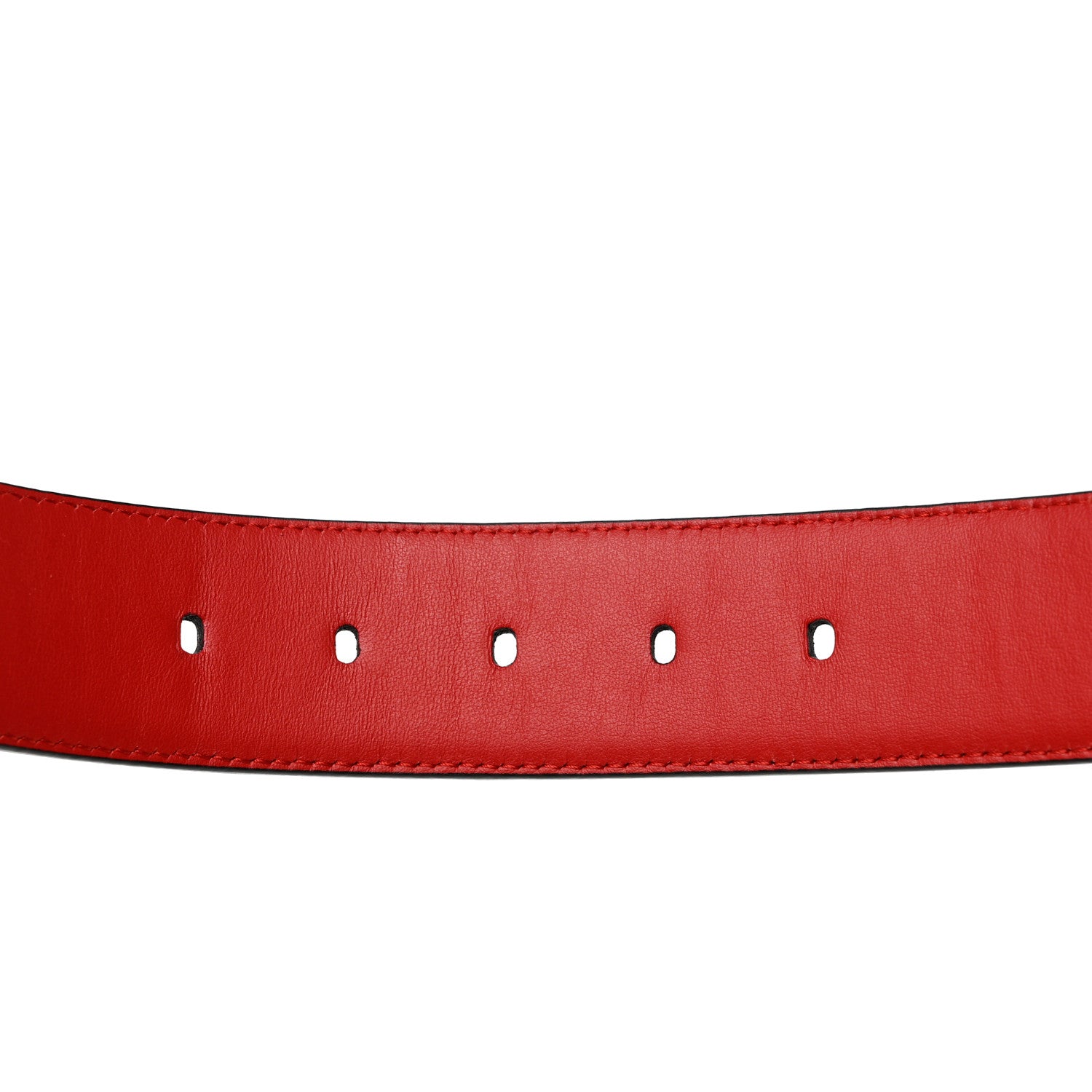 Fendi Vitello Century FF 1974 Embossed Buckle Belt Maya Red 3 of 6