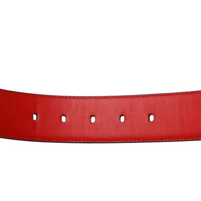 Fendi Vitello Century FF 1974 Embossed Buckle Belt Maya Red 3 of 6