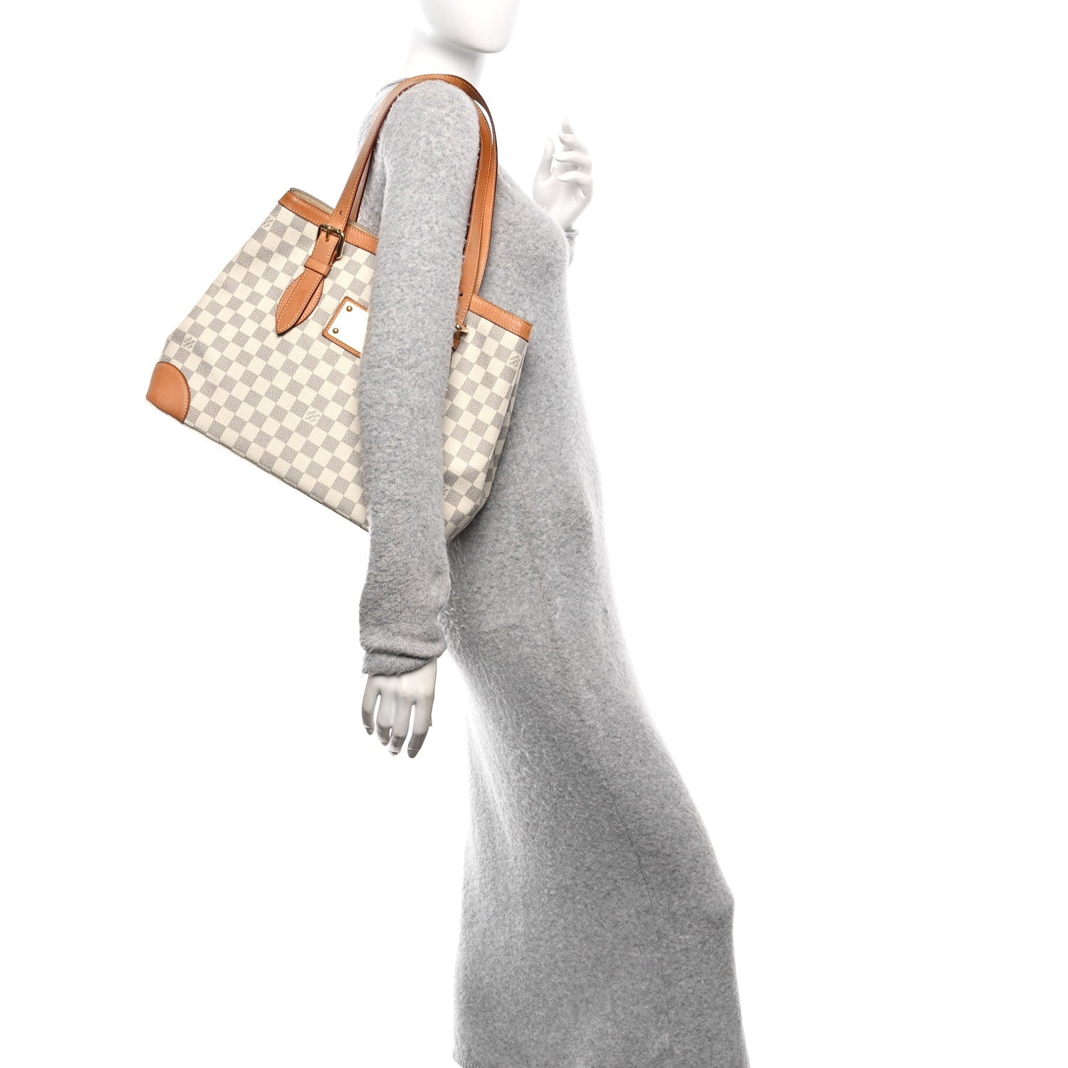 Louis Vuitton Damier Azur Hampstead MM 2 of 9