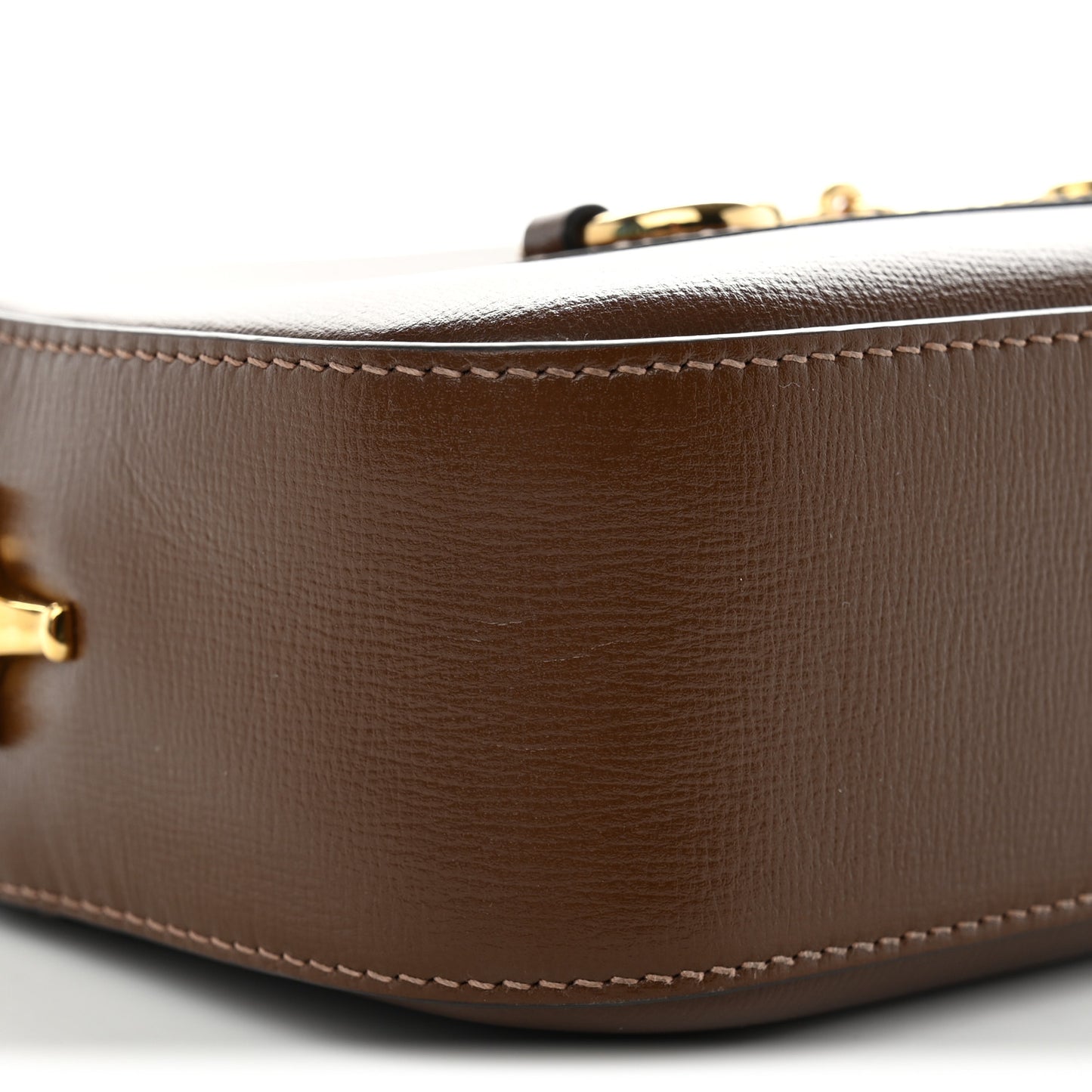 Azalea Calfskin Mini Horsebit 1955 Camera Shoulder Bag Brown