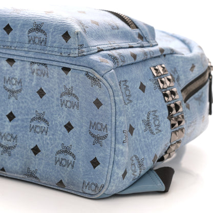 MCM Visetos Small Side Stud Stark Backpack Munich Blue 10 of 12