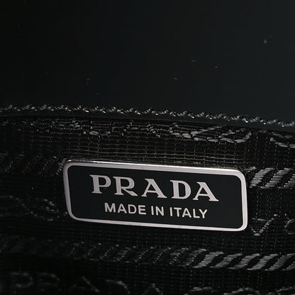 Prada Spazzolato Mini Re-Edition 1995 Double Handle Handbag Black 6 of 10