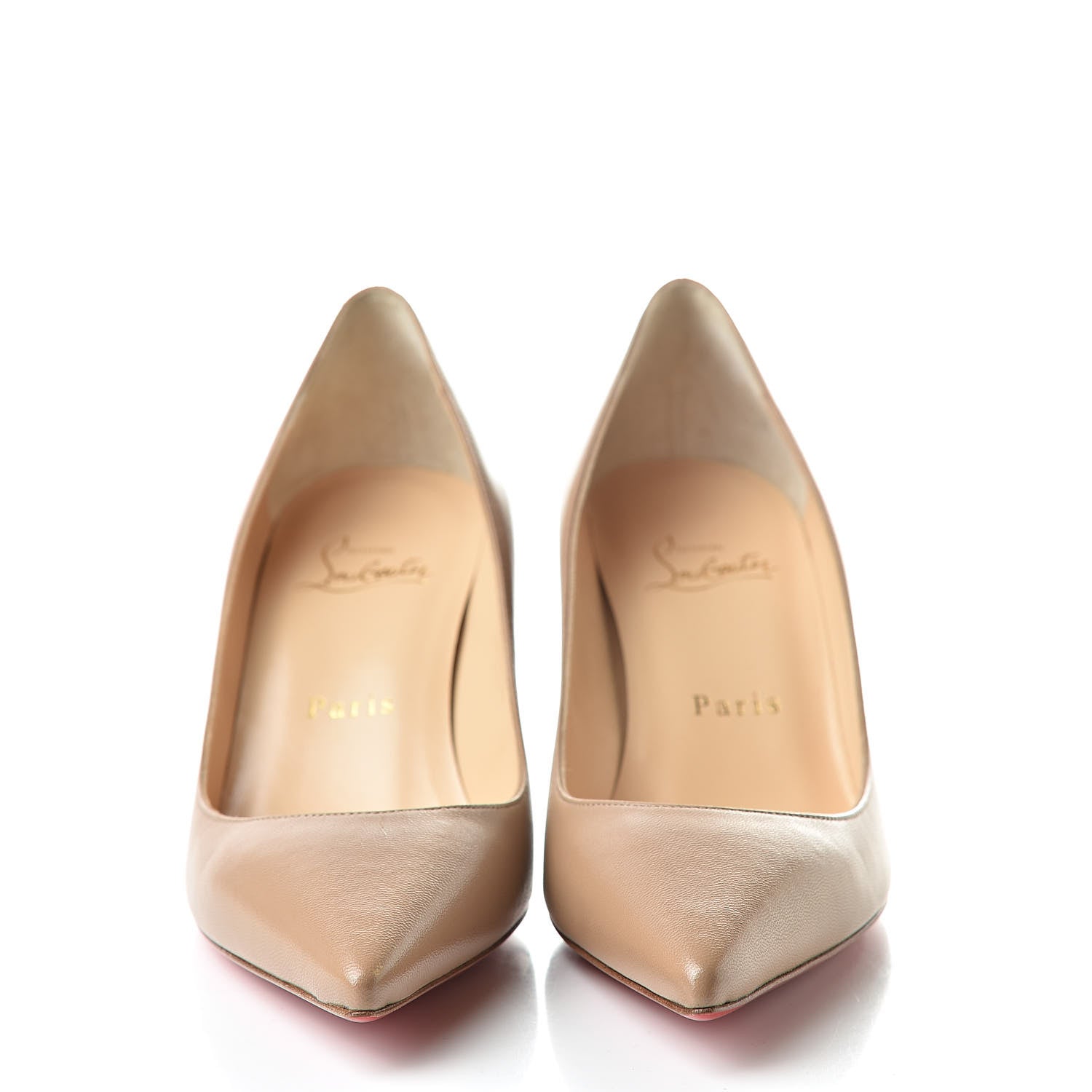 Christian Louboutin Kid Apostrophy 70 Pumps 36 Dune 2 of 9