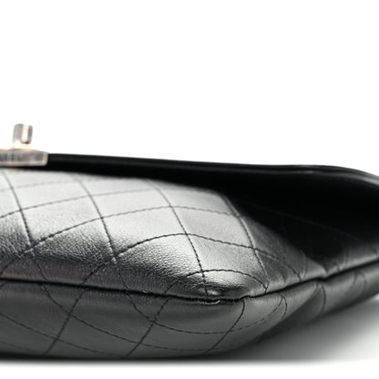 Chanel Lambskin Quilted Sleek And Chic Clutch Black Black 11 of 11