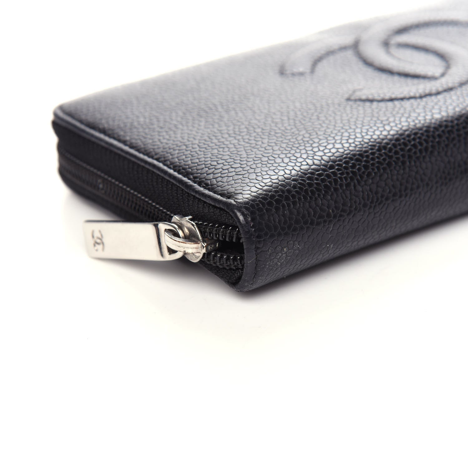 Chanel Caviar Timeless CC Large Gusset Zip Around Wallet Black 8 of 10