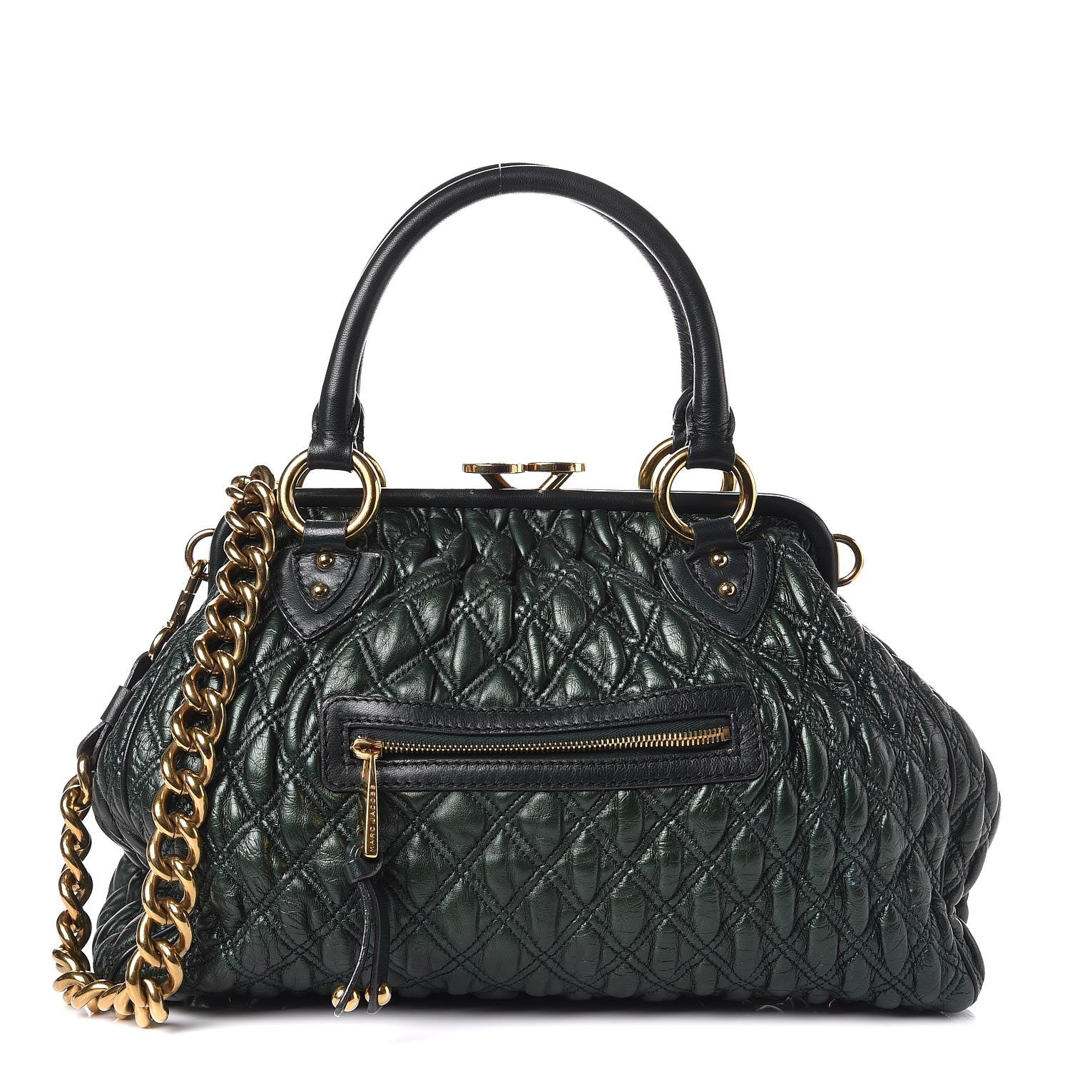 Marc Jacobs Calfskin Quilted Stam Emerald Green 1 of 9