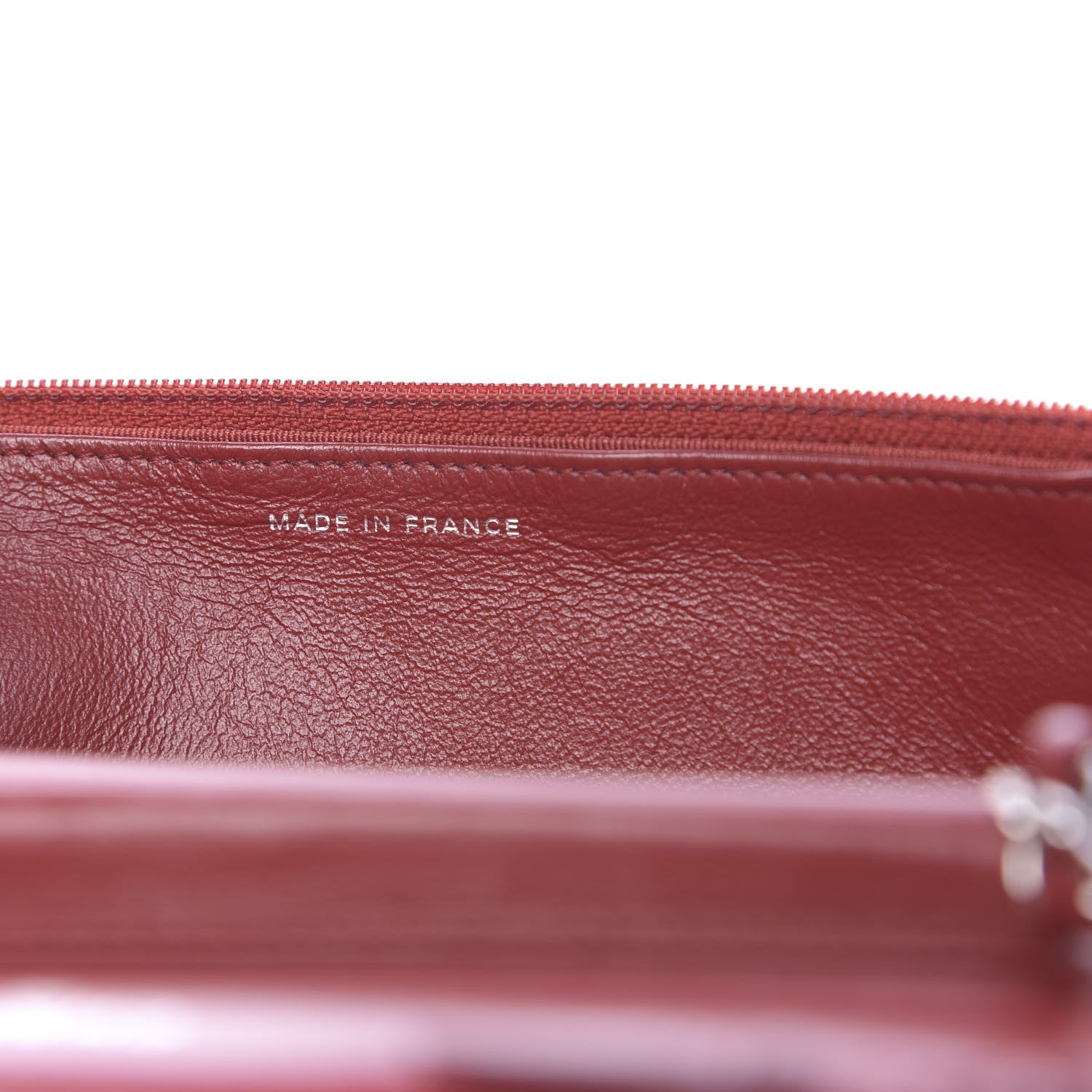 Chanel Lambskin Quilted Wallet On Chain WOC Red 7 of 12