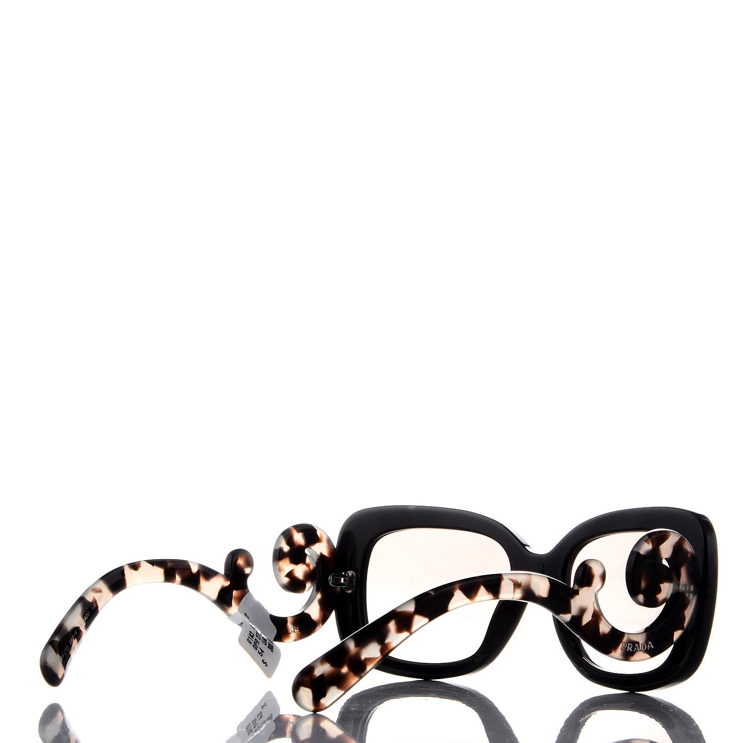 Prada Acetate Baroque Sunglasses SPR 27O Tortoise Black 4 of 9