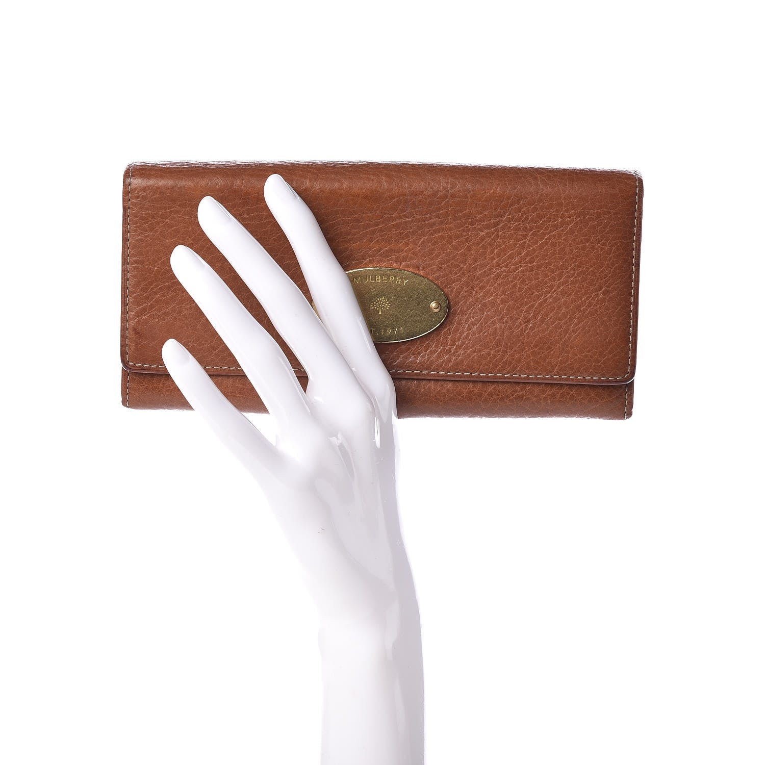 Mulberry Natural Vegetable Tanned Continental Wallet Oak 2 of 9