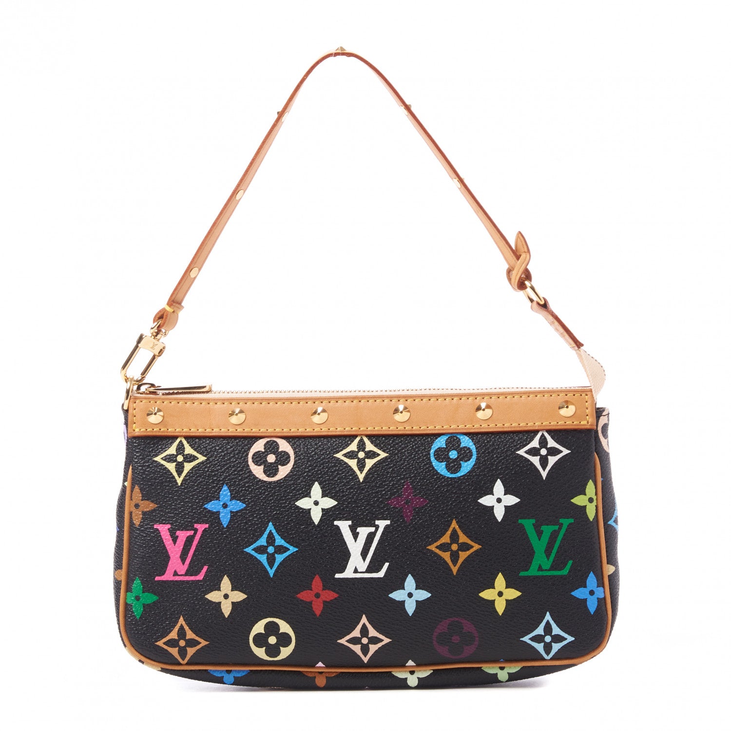 Louis Vuitton Monogram Multicolor Pochette Accessories Black 1 of 8